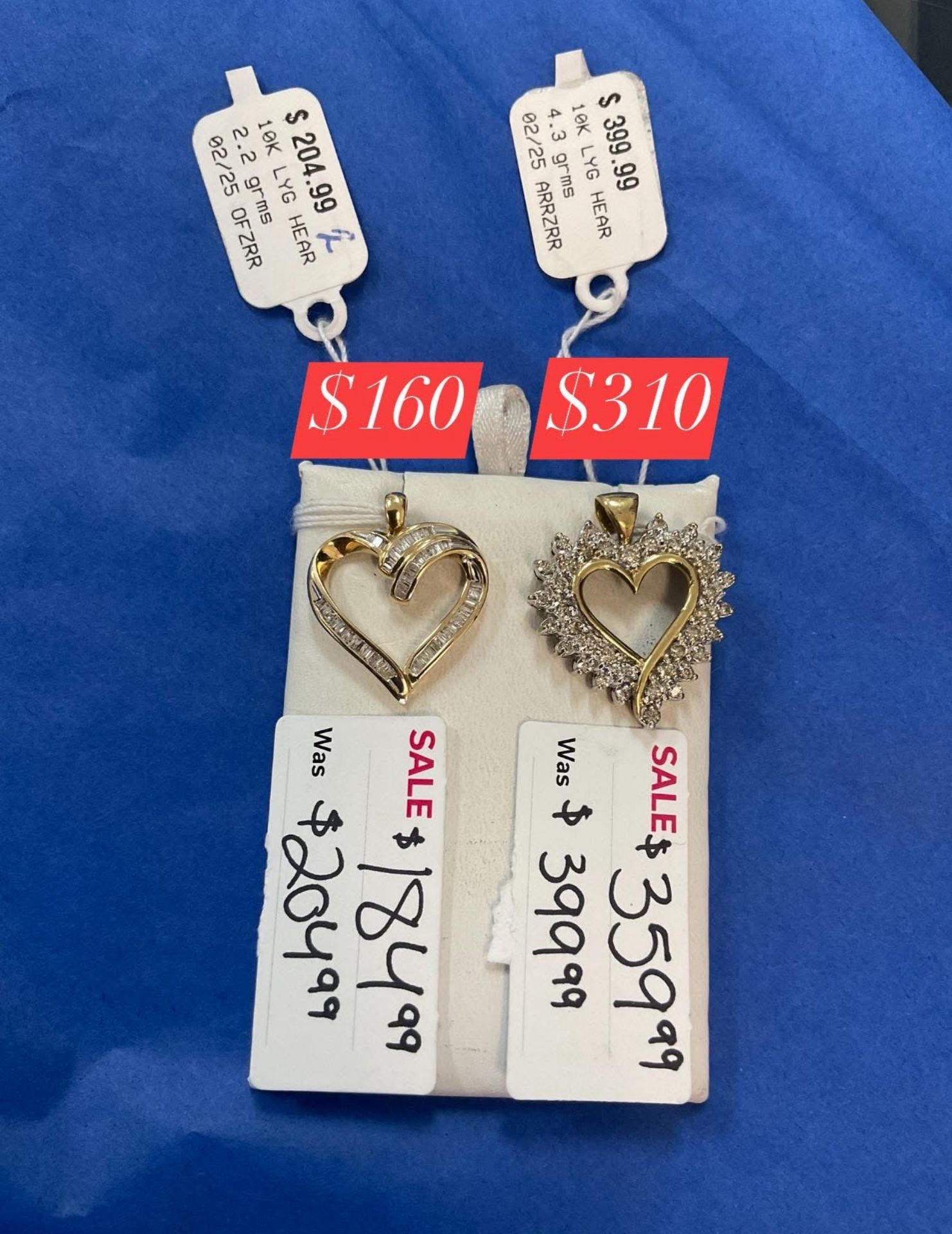 10k Heart Pendants 