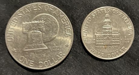 Bicentennial Dollar & Half Dollar 