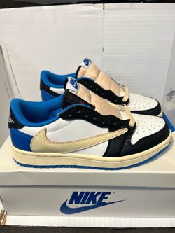 Nike Jordan 1 Low Travis Scott Fragment Blue Size 9