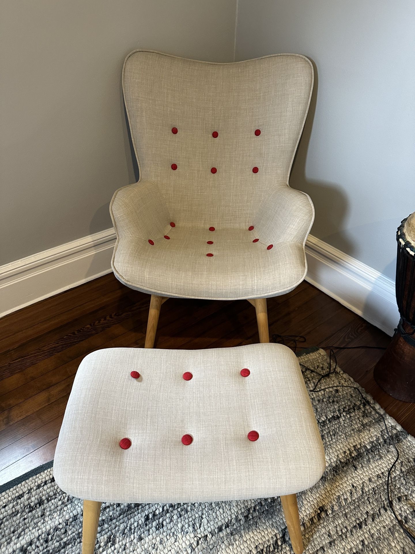 MidCentury Modern Chair & Ottoman