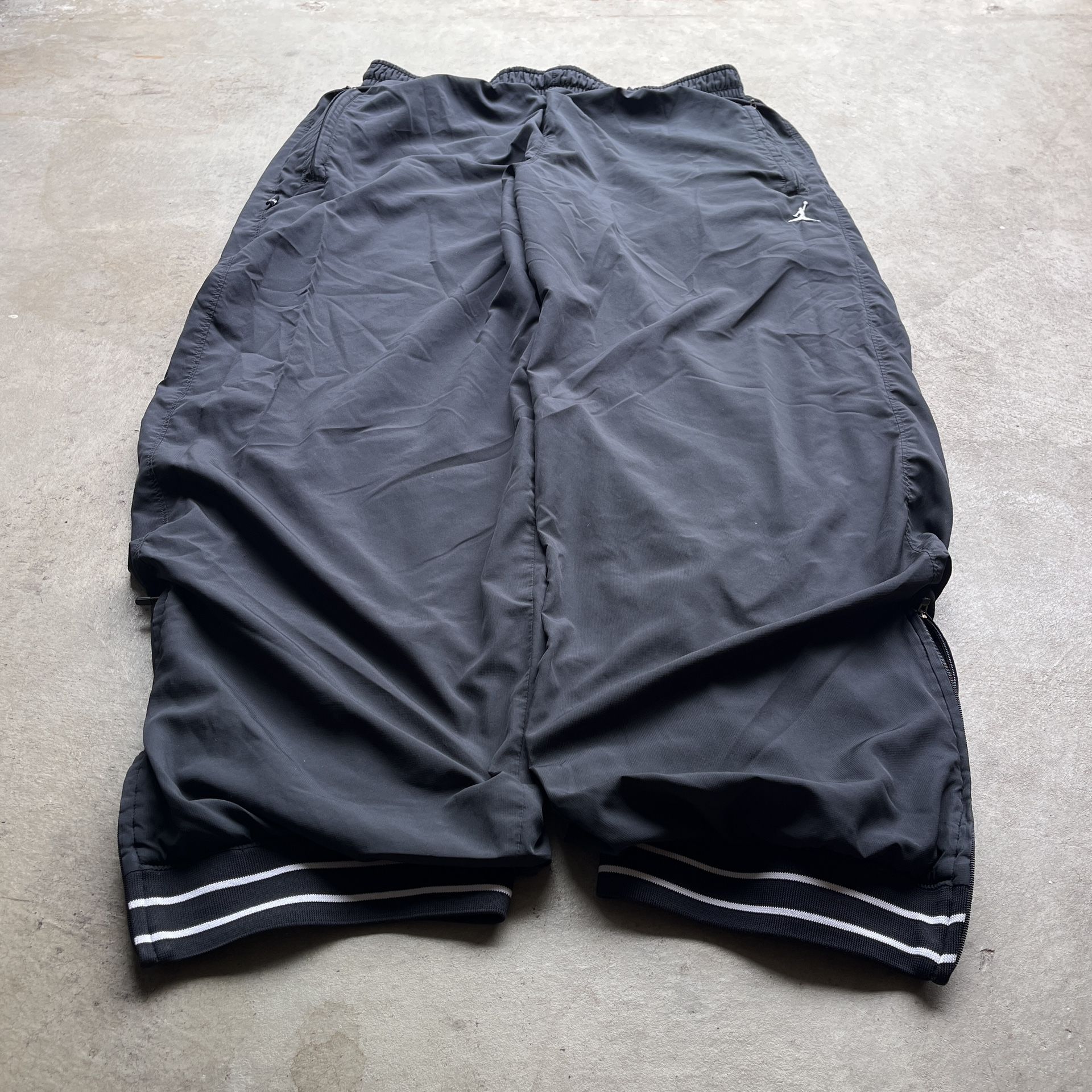 Vintage Air Jordan Black Baggy Wide Leg Track Pants