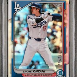 2024 BOWMAN CHROME 85 SHOHEI OHTANI REFRACTOR /499 PSA 10