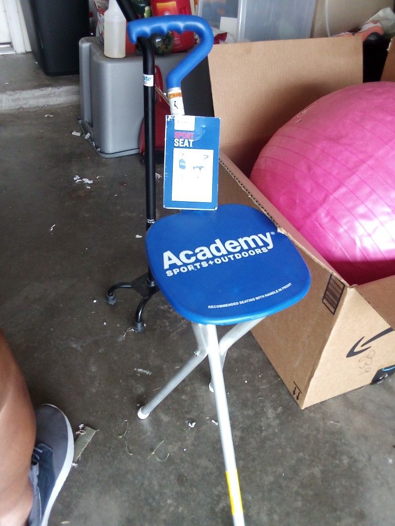 WALKING CANE AND EXERCISE BALL