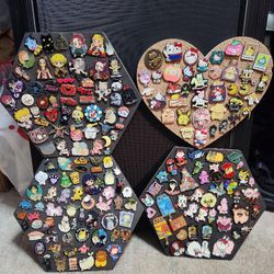 2 For $15 Assortment Of Enamel Pins Anime, Sanrio, Tokidoki, Pokemon, Etc
