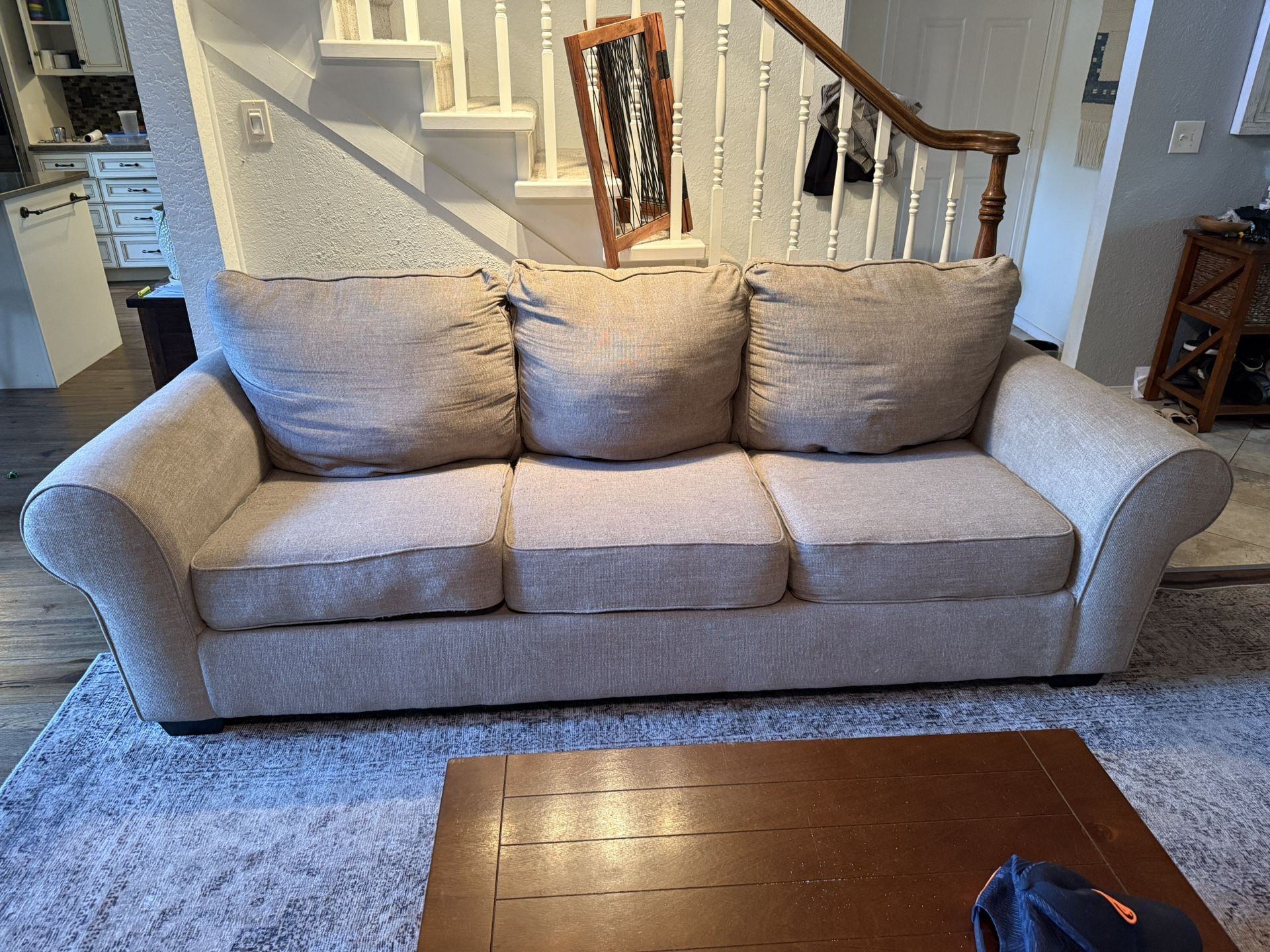 Free Sofa and Loveseat Set – Used but Comfy!