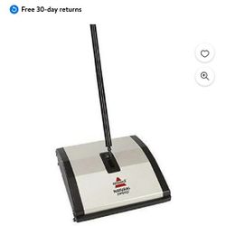 1 NEW Never Used Bissell Natural Sweep Carpet and Floor Sweeper with Dual Rotating System and 2 Corner Edge Brushes, 92N0A, Silver

