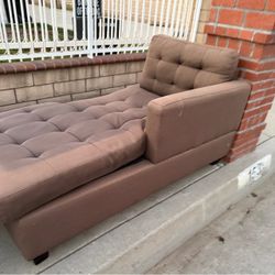 Free!! Brown Tufted Fabric Lounge Sectional Couch