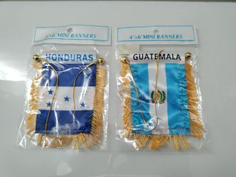 Honduras or Guatemala Mini Banner Flags