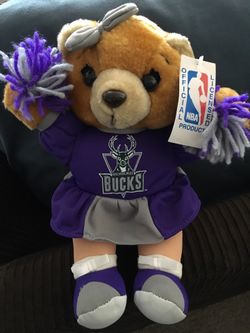 Vintage Milwaukee Bucks plush bear