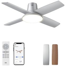 Dreo Smart Ceiling Fans with Lights, 12 Speeds&3 Fan Modes, Quiet DC Motor, Easy to Install, Dimmable LED Ceiling Fans with Remote Control/APP/Alexa C
