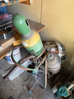 Oxygen and Acetylene tanks, with torch