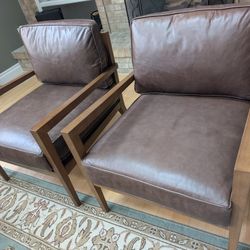 Pair Of Leather Chairs 