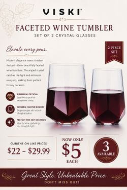 Faceted Wine Tumblers
