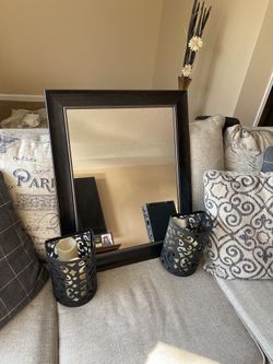 Mirror With Candle On Side