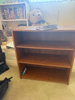 3-Shelf Wooden Bookcase
