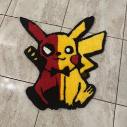 Handmade Deadpool x Pikachu Rug
