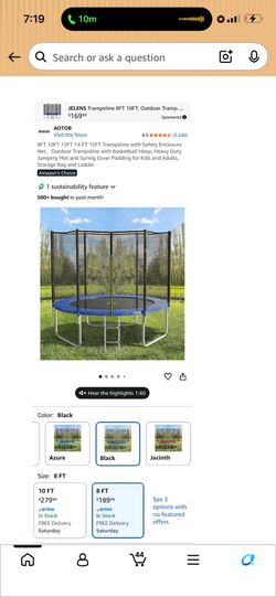 7ft Trampoline w/ Safety net