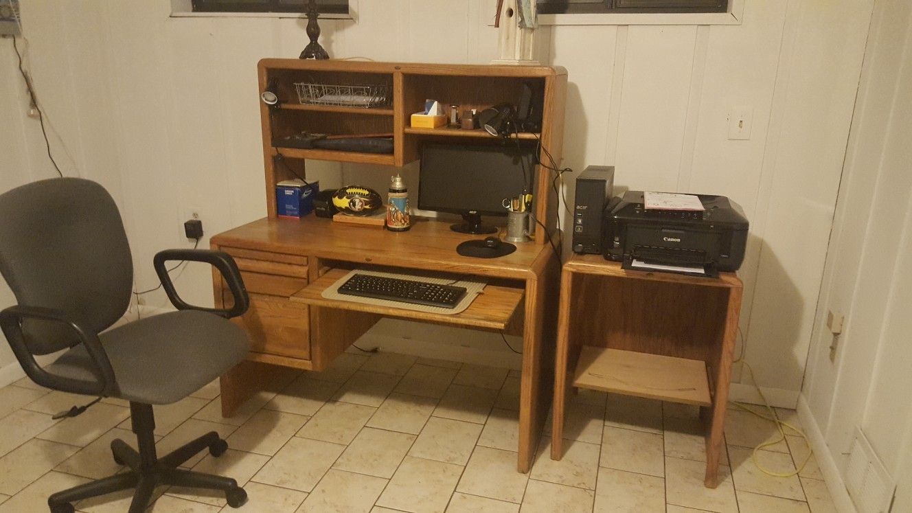 Office desk and printer stand