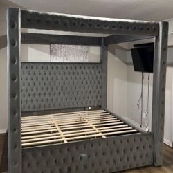 Available in Different Colors - Canopy Bed - Trendy - Modern - No Credit Needed - Same Day Delivery & FREE SET UP - Bedroom Furniture