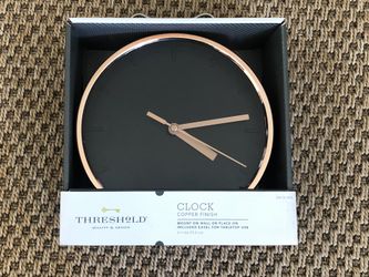 Copper and Black Clock - brand new in box