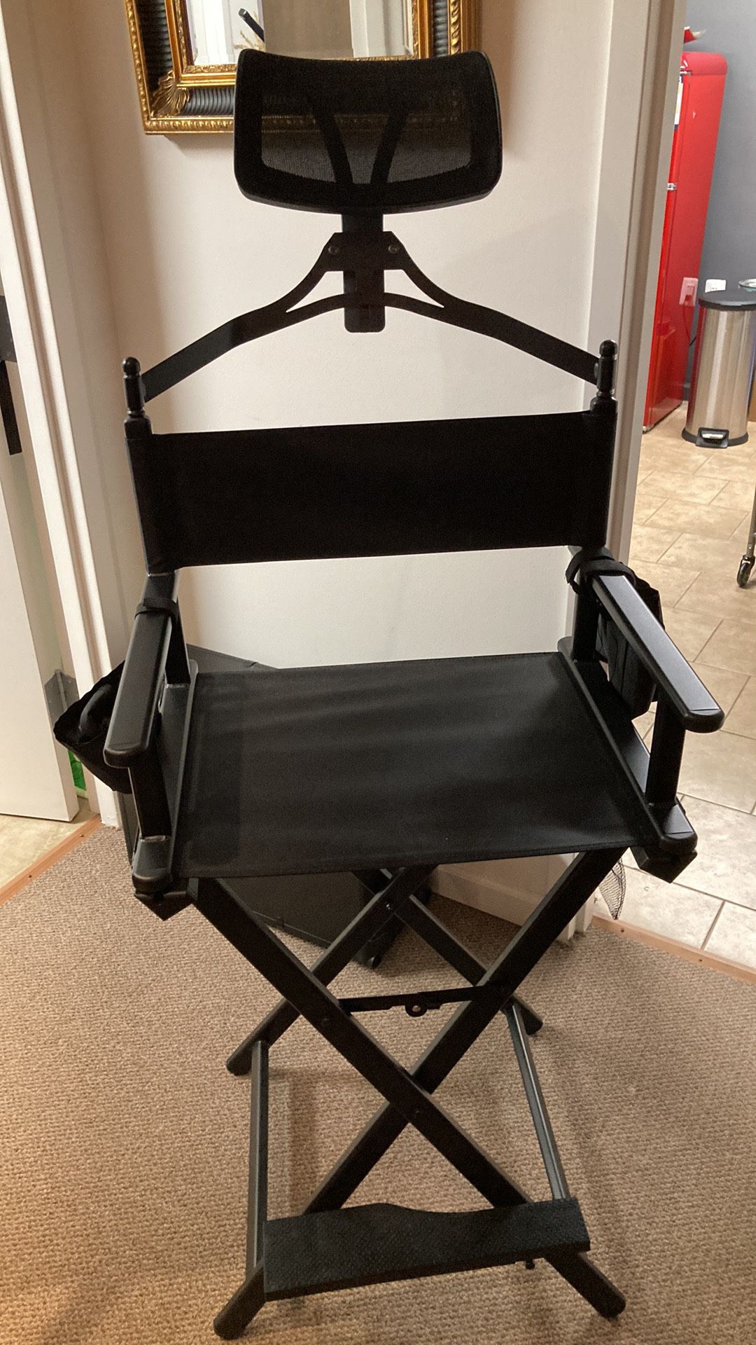 Makeup Chair W/removable Headrest  