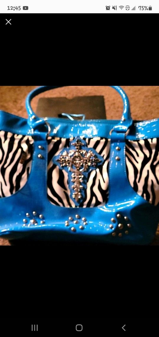 Beautiful blue purse