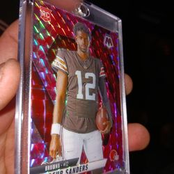 Shaduer Sanders Rookie Card Pink Mosaic