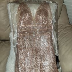 Beautiful Short Gold Dress $75