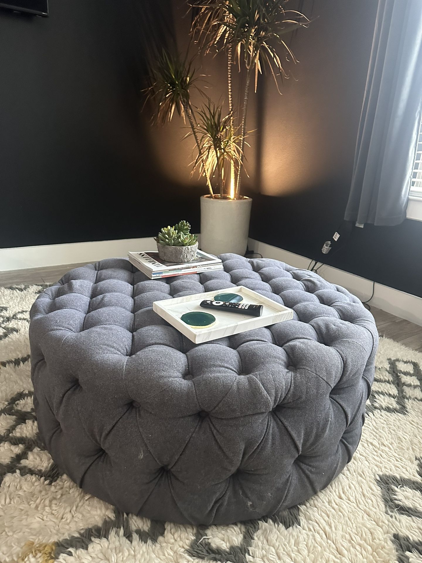 SAFAVIEH Grey Ottoman