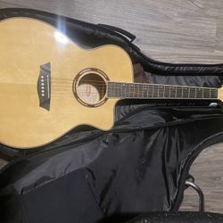 Washburn Acoustic Guitar, Case, Extra Strings, Picks 