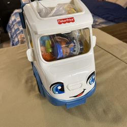 Fisher Price Little People Camping Van With 4 Little People Figures Inside 