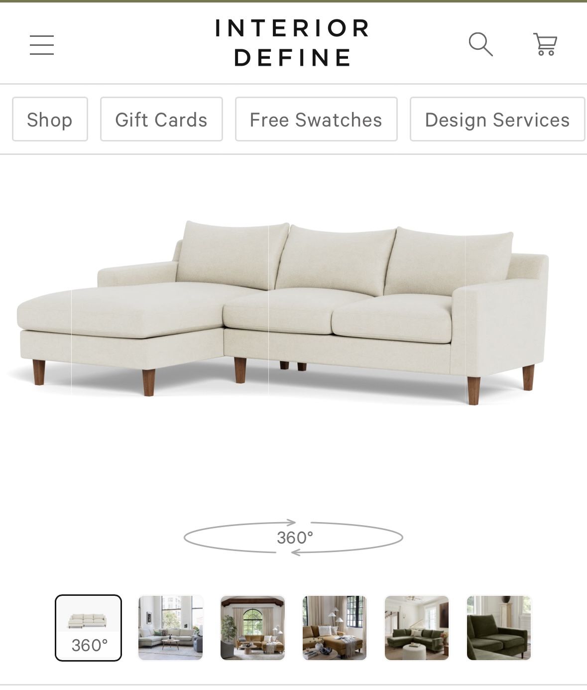 Interior define Sloan Left Sectional