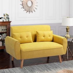 Small Loveseat Yellow New In Box 