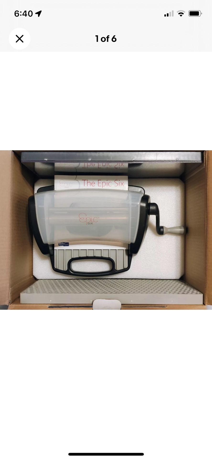 QuicKutz Epic Six Tabletop Die Cutting Embossing Systems with Letterpress Kit