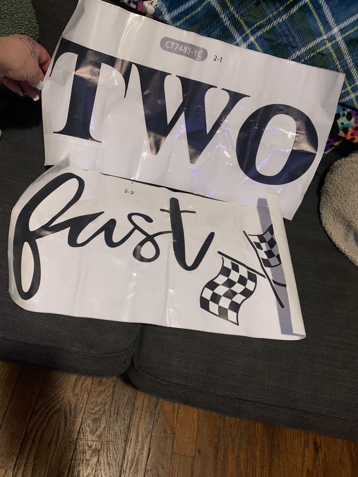 2nd Bday Stickers “two Fast”