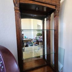 Large solid wood China cabinet 