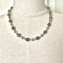 Crystal And Bead Necklace 