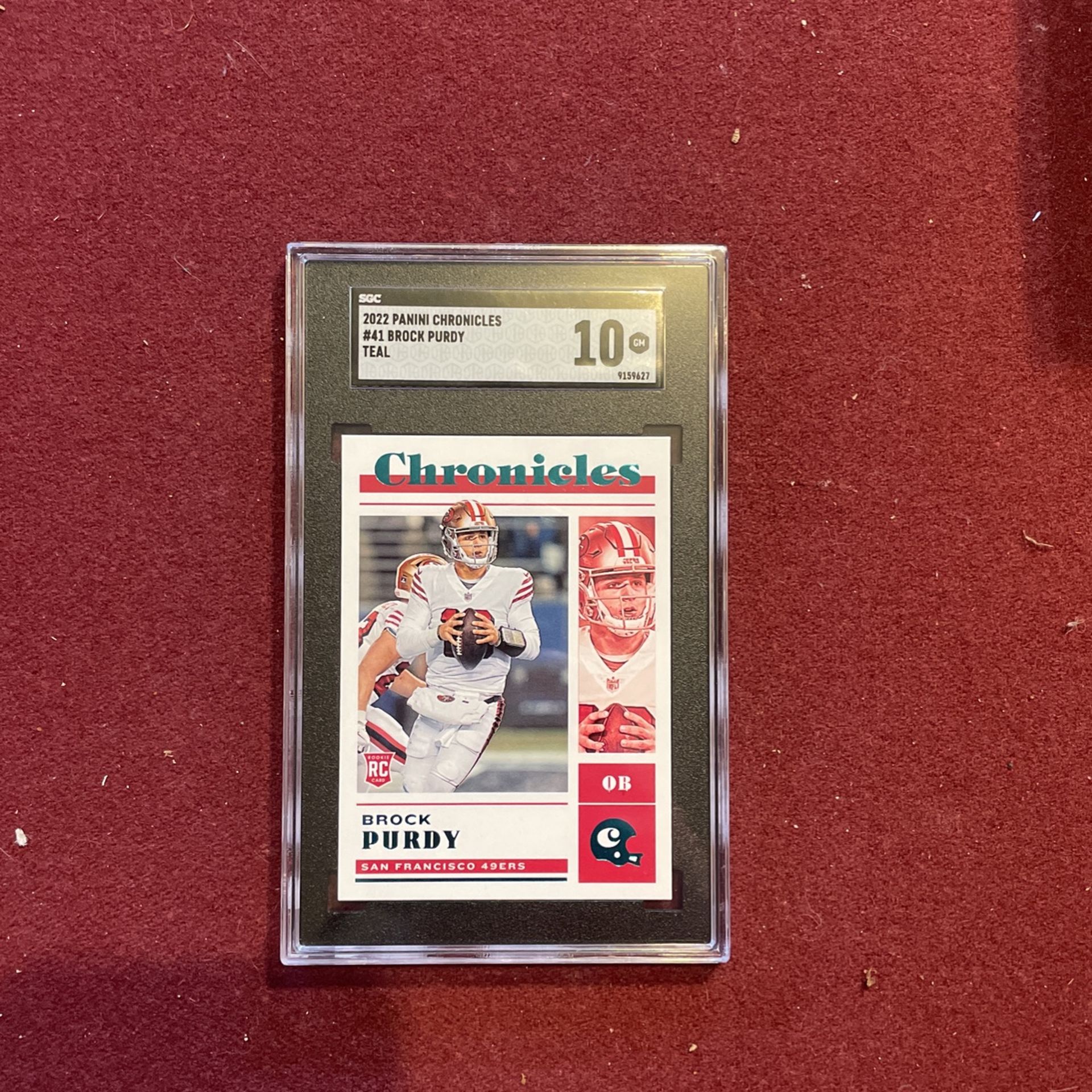 2022 Chronicles BROCK PURDY rookie SGC 10 teal