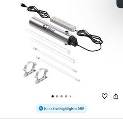 HQUA-TWS-121 120V 55W 12GPM 1“ MNPT Inlet/Outlet, Whole House Ultraviolet Water Purifier Filter, + 1 Extra UV Bulb, + 1 Extra Quartz Sleeve