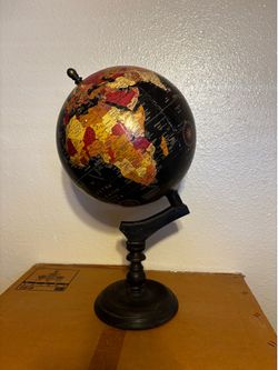 22” spinning globe decor