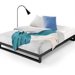 Metal Bed PlatformBed Frame, Wood Slat Support, No Box Spring Needed, Easy Assembly, Full, New