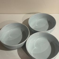 Set of Beautiful 8” Pastel Blue Decorative Bowls – Brand New