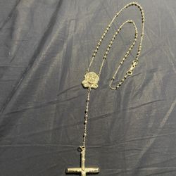 Silver Jesus Piece Rosary
