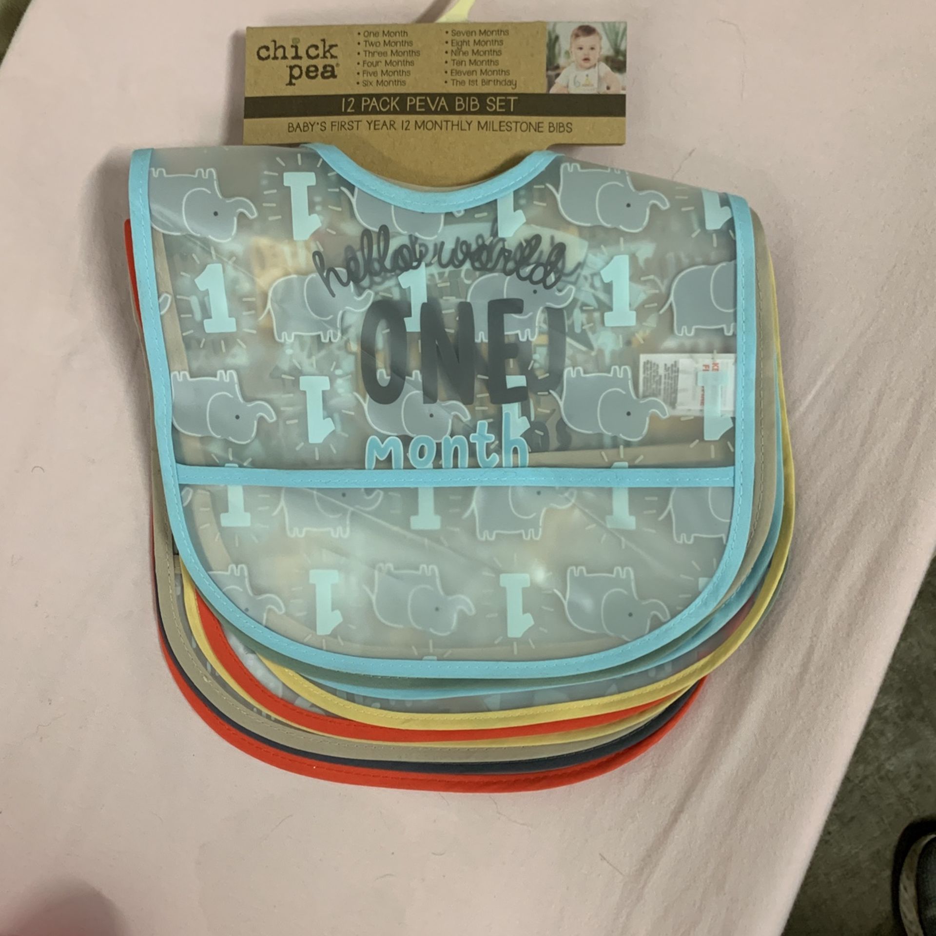 12 Pack Of Bibs Set For Every Month Of Age 