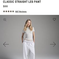 SKIMS Classic Straight Leg Pant SIZE M
