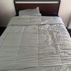 Full-Size Bed Frame + Almost-New Mattress – Excellent Condition 