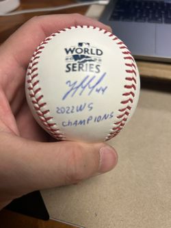 Yordan Álvarez Autographed World Series Baseball