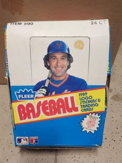Vintage 1989 Fleer Baseball Rack Box 24 Packs