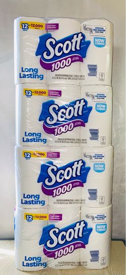 Scott 1000 Toilet  Paper 🧻 (12 rolls), $10 each‼️