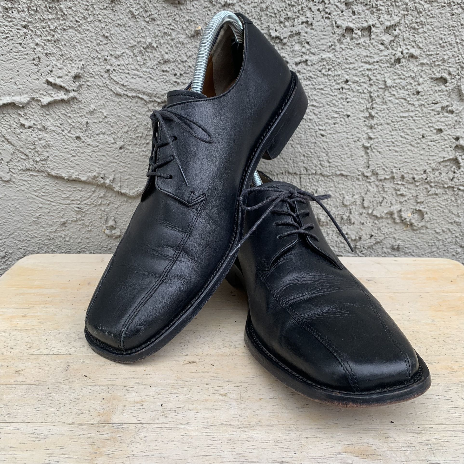 FLORSHEIM IMPERIAL BLACK LEATHER OXFORDS BUSINESS DRESS WORK SHOES MENS SZ 8.5 W